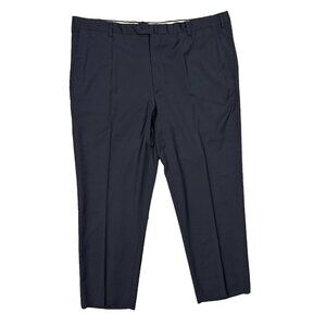 Lardini Dress Pants Italy Tasmania Wool Trousers Navy Blue 40x30